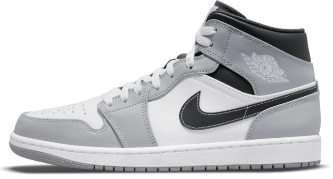 Air Jordan 1 Mid “Light Smoke Grey” 554724-078 (443)