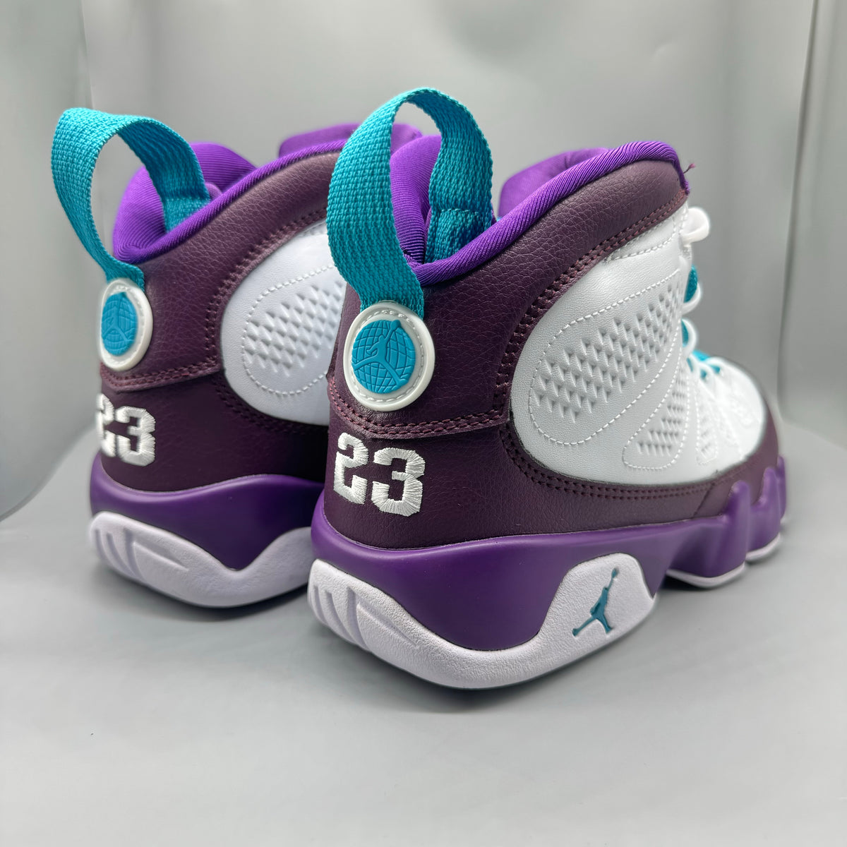 Air Jordan 9 White Purple Sneakers