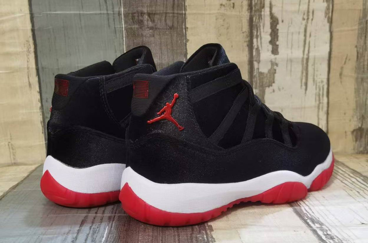 Air Jordan 11 Black Red Velvet Unisex Sneakers
