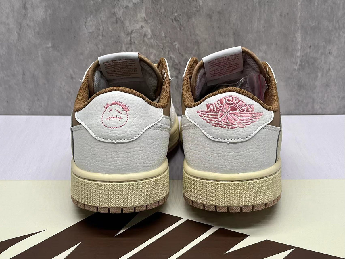 Travis Scott x Air Jordan 1 Low OG SP Light Brown Pink Reverse Swoosh