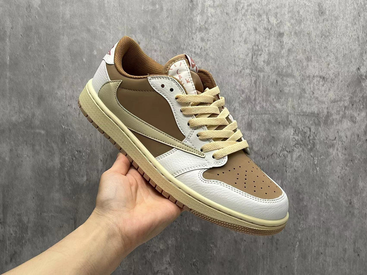 Travis Scott x Air Jordan 1 Low OG SP Light Brown Pink Reverse Swoosh