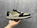 Travis Scott x Air Jordan 1 Low OG SP Beige/Black Reverse Swoosh Sneakers