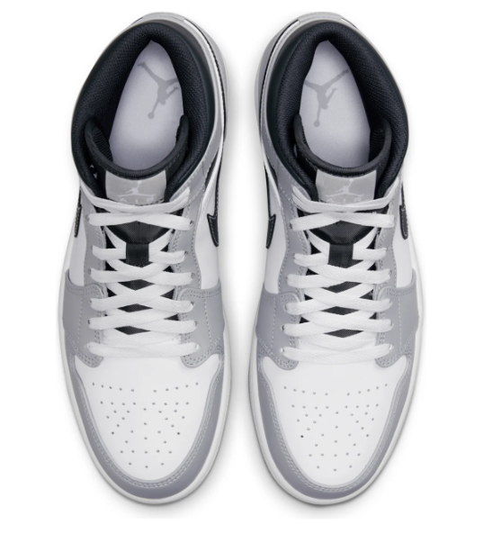 Air Jordan 1 Mid “Light Smoke Grey” 554724-078 (443)