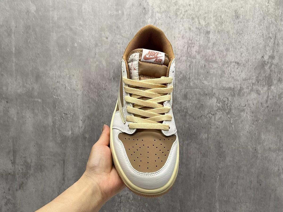 Travis Scott x Air Jordan 1 Low OG SP Light Brown Pink Reverse Swoosh