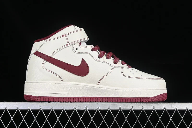 Nike Air Force 1 Mid "Black/Crimson"